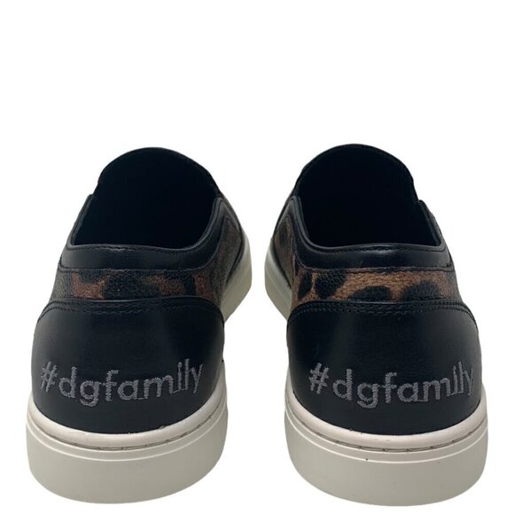 Rare New Dolce & Gabbana Leather Leopard #DGFamily Y2K Slip On Loafers Sneakers - Picture 7 of 16